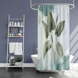 Dark Green Leaves Shower Curtain, Floral Waterproof Curtain Decor, Unique Bathroom décor, Boho Shower Curtain, Customized Bathroom Curtains, Extra Long Shower Curtain