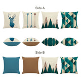 Geometric Triangle Deer Throw Pillow Covers