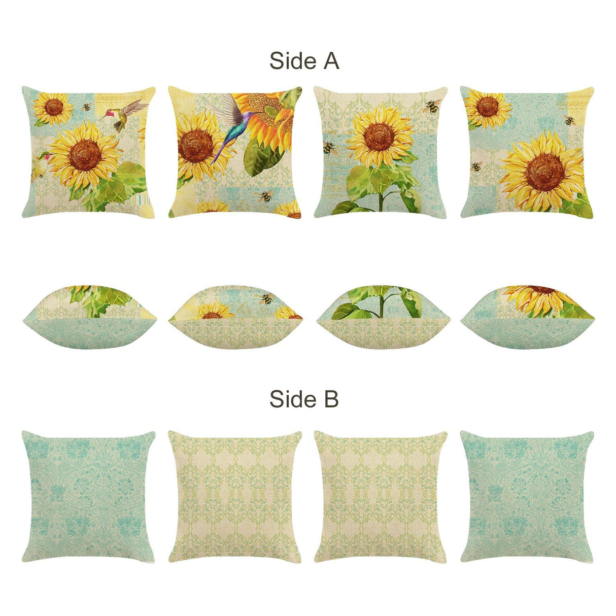 Sunflower Throw Pillow Covers