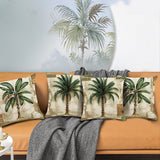 Tropical Palm Tree Throw Pillow Covers