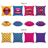 Pop Art Style Throw Pillow Covers