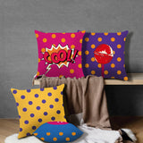 Pop Art Style Throw Pillow Covers