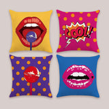 Pop Art Style Throw Pillow Covers