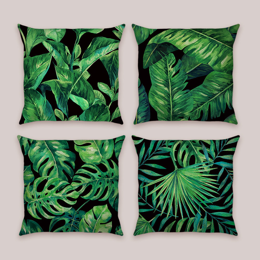 Tropical Leaves Throw Pillow Covers