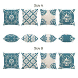 Blue Modern Geometric Throw Pillow Covers