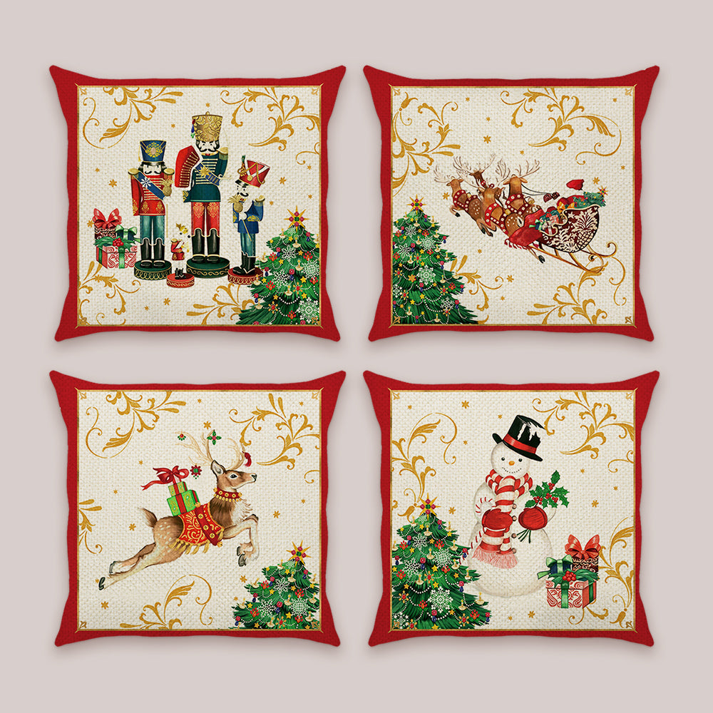 Christmas Reindeer Throw Pillow Covers