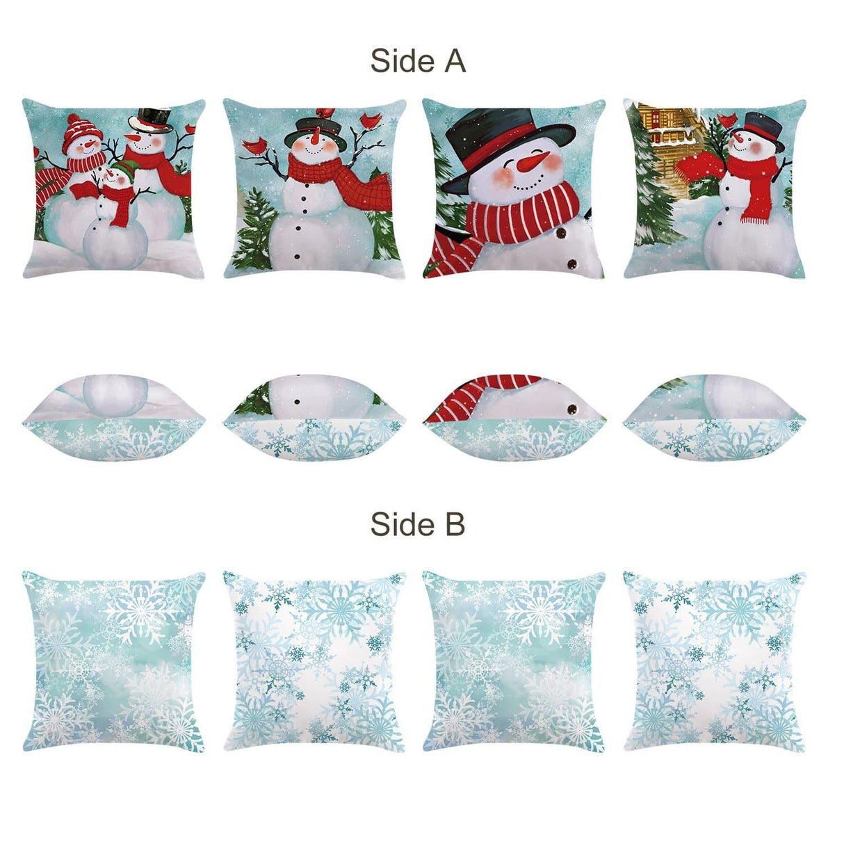 Christmas Snowman Throw Pillow Covers