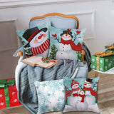 Christmas Snowman Throw Pillow Covers