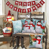 Christmas Snowman Throw Pillow Covers