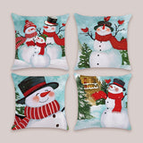 Christmas Snowman Throw Pillow Covers