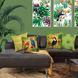 Tropical Toucan Parrot Throw Pillow Covers