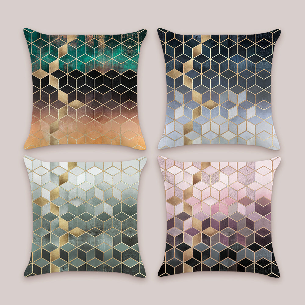 Marble Geometric Throw Pillow Covers