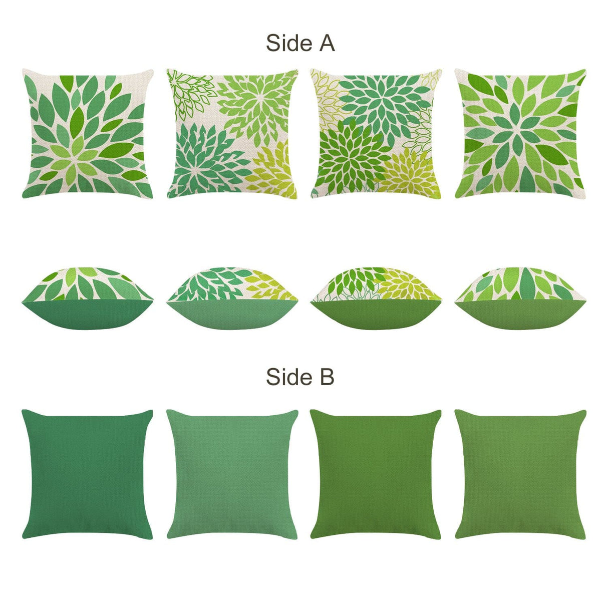 Geometric Floral Throw Pillow Covers