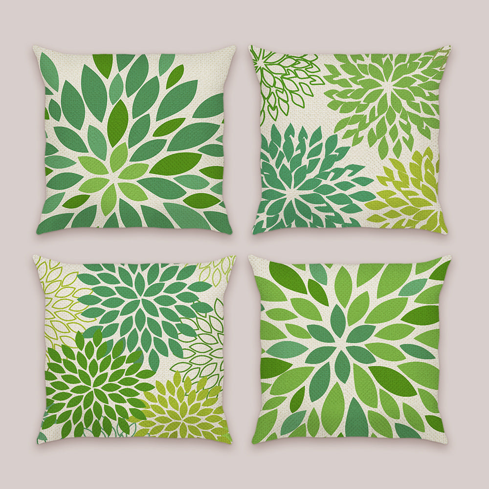 Geometric Floral Throw Pillow Covers