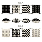 Black White Geometric Polka Dots Throw Pillow Covers