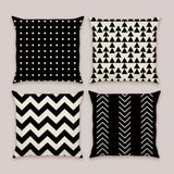 Black White Geometric Polka Dots Throw Pillow Covers