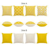 Yellow Modern Geometric Throw Pillow Covers