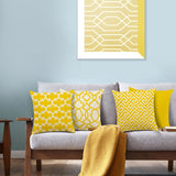 Yellow Modern Geometric Throw Pillow Covers