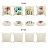 Tulips Rose Poppy Throw Pillow Covers