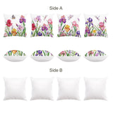 Narcissus Iris Floral Throw Pillow Covers