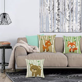 Deer Fox Throw Pillow Covers