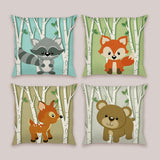 Deer Fox Throw Pillow Covers