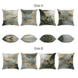 Gold Art Marble Throw Pillow Covers