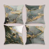 Gold Art Marble Throw Pillow Covers