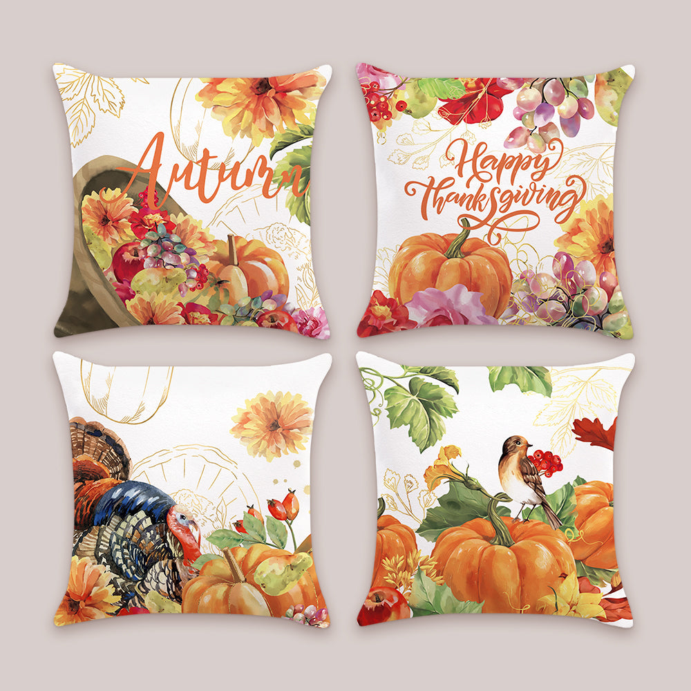 Thanksgivng Turkey Throw Pillow Covers