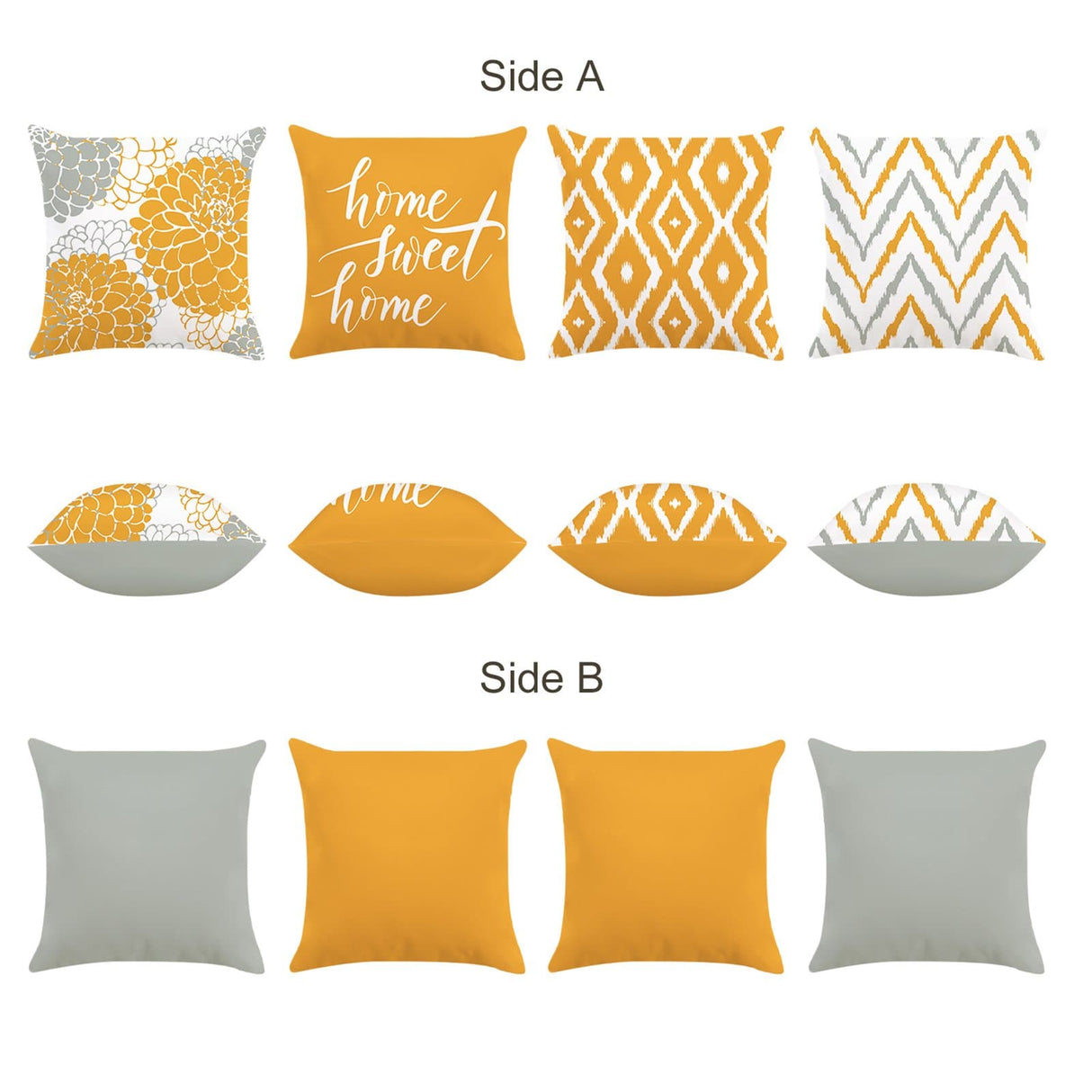 Yellow Geometric Throw Pillow Covers