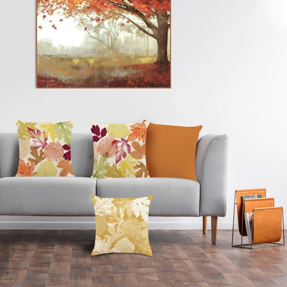 Fall Maple Leaves Throw Pillow Covers