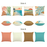 Tropical Palm Leaves Throw Pillow Covers