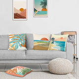 Tropical Palm Leaves Throw Pillow Covers