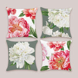 Peony Flower Throw Pillow Covers