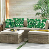 Tropical Leaves Throw Pillow Covers