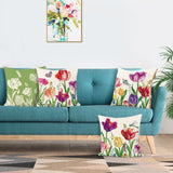 Tulip Floral Throw Pillow Covers