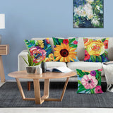 Oil Painting Flower Throw Pillow Covers