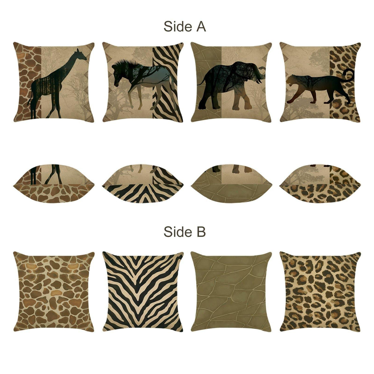 African Animals Leopard Throw Pillow Covers