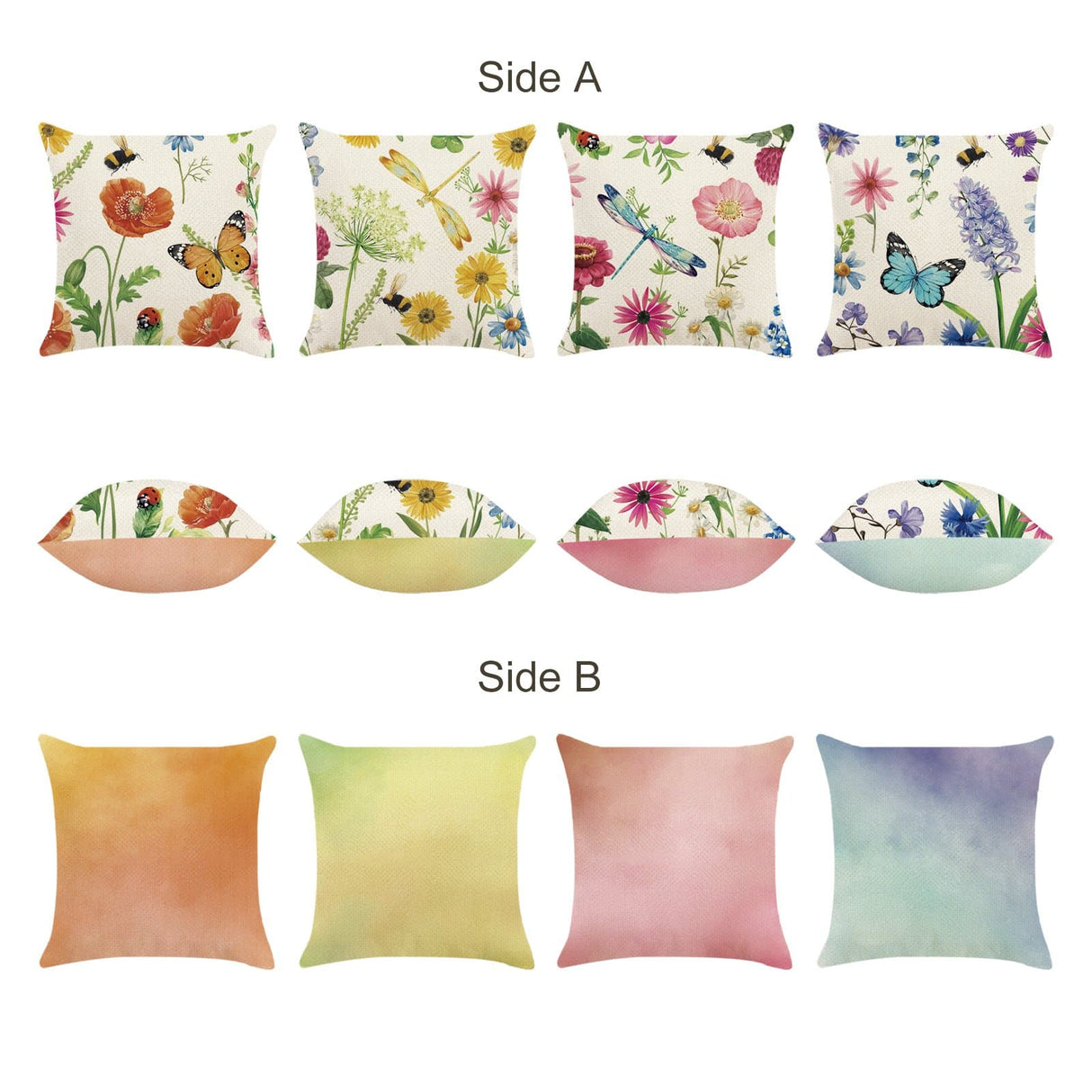 Wild Flowers Throw Pillow Covers