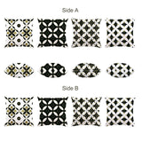 Black Gold Geometric Throw Pillow Covers