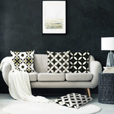 Black Gold Geometric Throw Pillow Covers