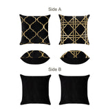 Gold Foil Geometric Throw Pillow Covers