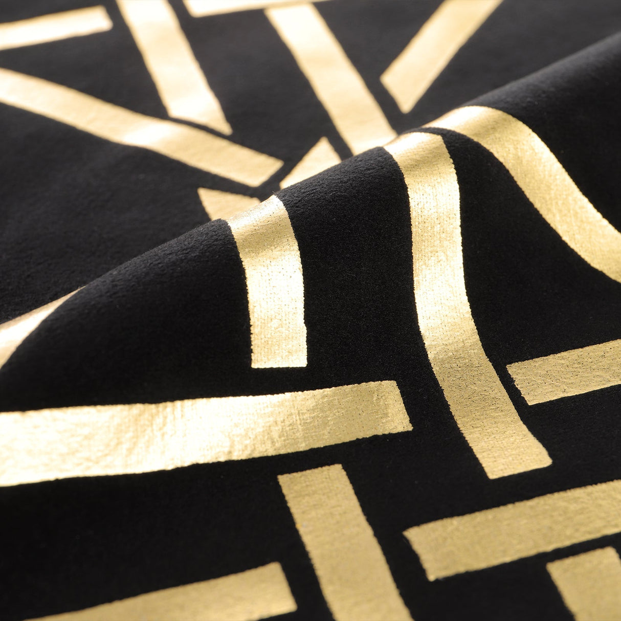 Gold Foil Geometric Throw Pillow Covers