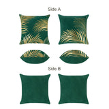 Gold Leaves Throw Pillow Covers