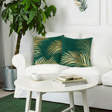 Gold Leaves Throw Pillow Covers