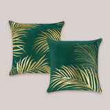 Gold Leaves Throw Pillow Covers