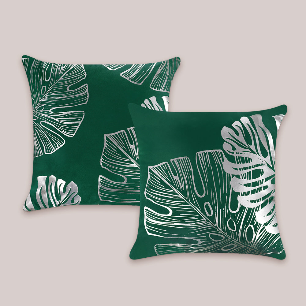 Gold Leaves Throw Pillow Covers