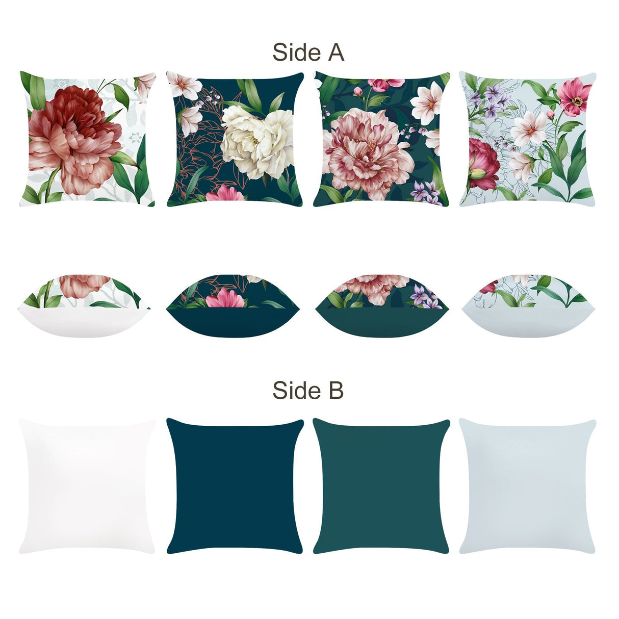 Peony Flower Throw Pillow Covers