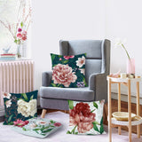 Peony Flower Throw Pillow Covers