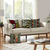 African Tribal Geometric Throw Pillow Covers